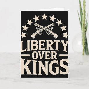 Carte Liberté sur les rois 1776 Patriotique 250e anniver