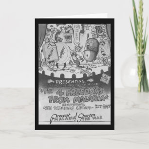 Carte Liberté vintage contre le paludisme Les moustiques