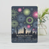 Carte Liberty Fireworks 250 Years New York Gala Card (Debout devant)