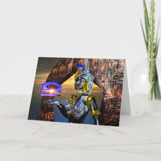 Carte LIBRA 2 Zodiac Anniversaire (Devant)