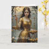 Carte Libra Anniversaire (Fleur jaune)