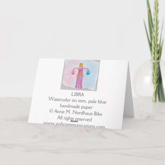 Carte Libra Anniversaire (Dos)