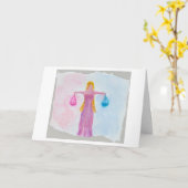 Carte Libra Anniversaire (Fleur jaune)