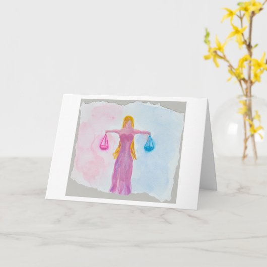 Carte Libra Anniversaire (Fleur jaune)