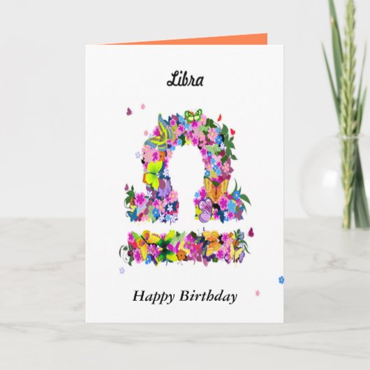 Carte Libra Astrology Birthday (Devant)
