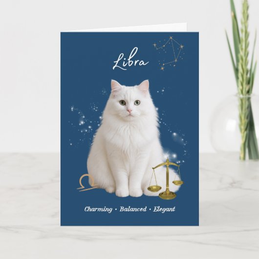 Carte Libra Cat Birthday Card (Devant)