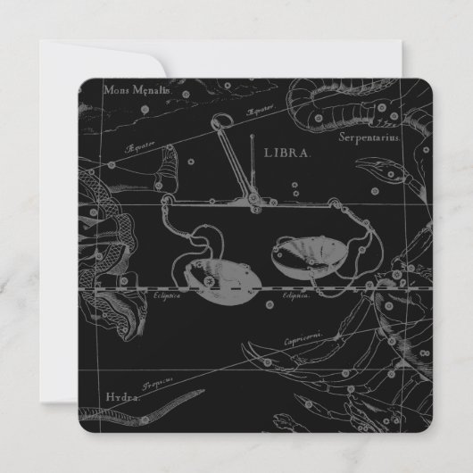 Carte Libra Constellation Hevelius 1690 23 septembre - 2 (Devant)