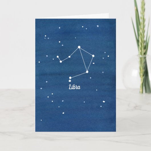 Carte Libra Constellation Joyeux Ami d'anniversaire (Devant)