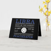 Carte Libra Sign of the Zodiac, astrologie (Fleur jaune)
