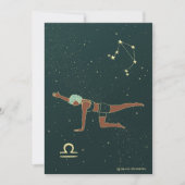 Carte Libra Yoga fille anniversaire (Devant)