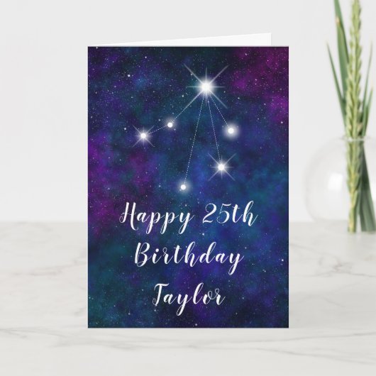 Carte Libra Zodiac Constellation Joyeux anniversaire (Devant)