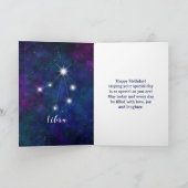 Carte Libra Zodiac Constellation Joyeux anniversaire (Intérieur)