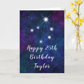 Carte Libra Zodiac Constellation Joyeux anniversaire (Fleur jaune)