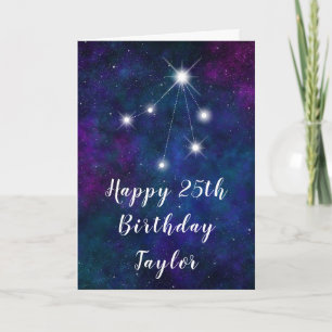 Carte Libra Zodiac Constellation Joyeux anniversaire