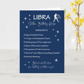 Carte Libra Zodiac Stellar Recette d'anniversaire (Fleur jaune)
