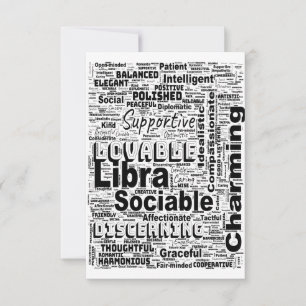 Carte Libra Zodiac Word Cloud Inspiration Salutation