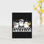 Carte Librairie Cute Ghost Livre Lecture Drôle Halloween (Fleur jaune)