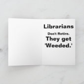 Carte Librarian Retirement Greetings (Intérieur)