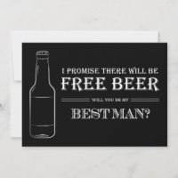 Libre Beer Funny Best Man Groomsman Proposition