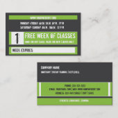 Carte libre de semaine de carte de visite de (Devant / Derrière)