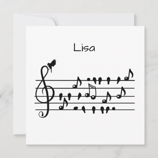 Carte Libre en tant qu'oiseau, oiseaux chanteurs faisant (Devant)