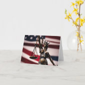 Carte Licence de droit - Lady Justice (Fleur jaune)