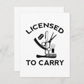 Carte Licence de port de coiffeur de barbier (Devant / Derrière)