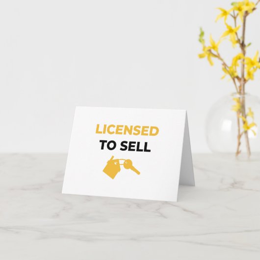 Carte Licence de vente 2 (Fleur jaune)