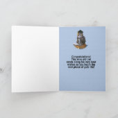 Carte licenciée de félicitations de hibou (Intérieur)