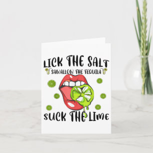 Carte Lick Salt Swallow Tequila Cinco Mayo Boire Mexi