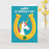 Carte Licorne à Corne Rayée (Fleur jaune)