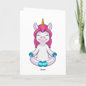 Carte Licorne à méditer en position assise (Dos)