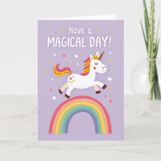 Carte Licorne Arc-en-Ciel de Rêve (Devant)
