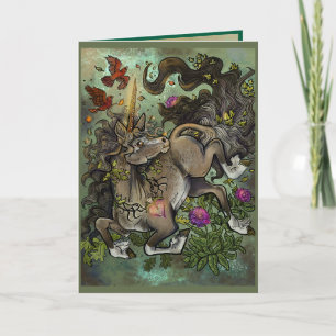 Carte Licorne au cœur sauvage