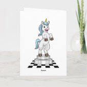 Carte Licorne aux échecs comme cavalier de pièce d'échec (Dos)