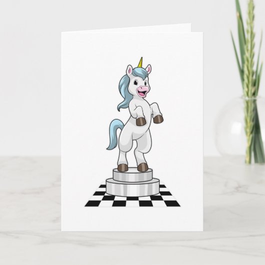 Carte Licorne aux échecs comme pièce de chevalier (Devant)