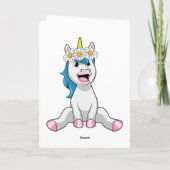 Carte Licorne aux fleurs Daisy (Dos)