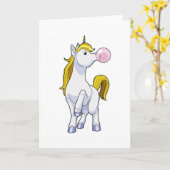 Carte Licorne avec Chewing-gum (Fleur jaune)