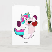 Carte Licorne avec cœur (Dos)