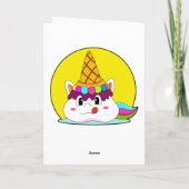 Carte Licorne avec cône de glace (Dos)