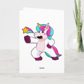 Carte Licorne avec étoile (Dos)