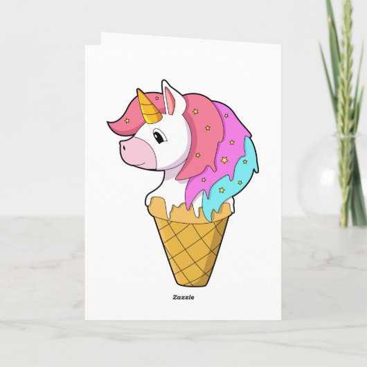 Carte Licorne avec glace (Dos)