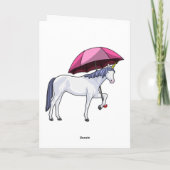 Carte Licorne avec Parapluie (Dos)