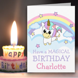 Carte Licorne Bébé Anniversaire Magique