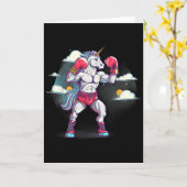 Carte Licorne Boxeuse Avec Gants De Boxe Kickboxing Mign (Fleur jaune)