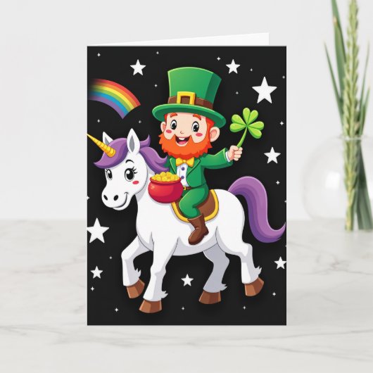 Carte Licorne Chanceux Farfadet (Devant)