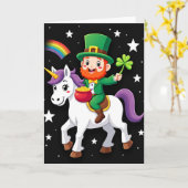 Carte Licorne Chanceux Farfadet (Fleur jaune)