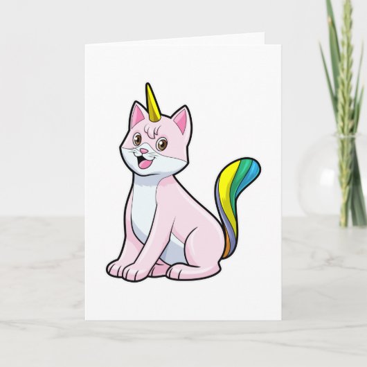Carte Licorne Chat (Devant)