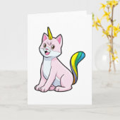 Carte Licorne Chat (Fleur jaune)