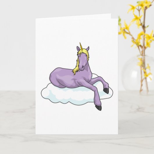 Carte Licorne Cloud (Fleur jaune)